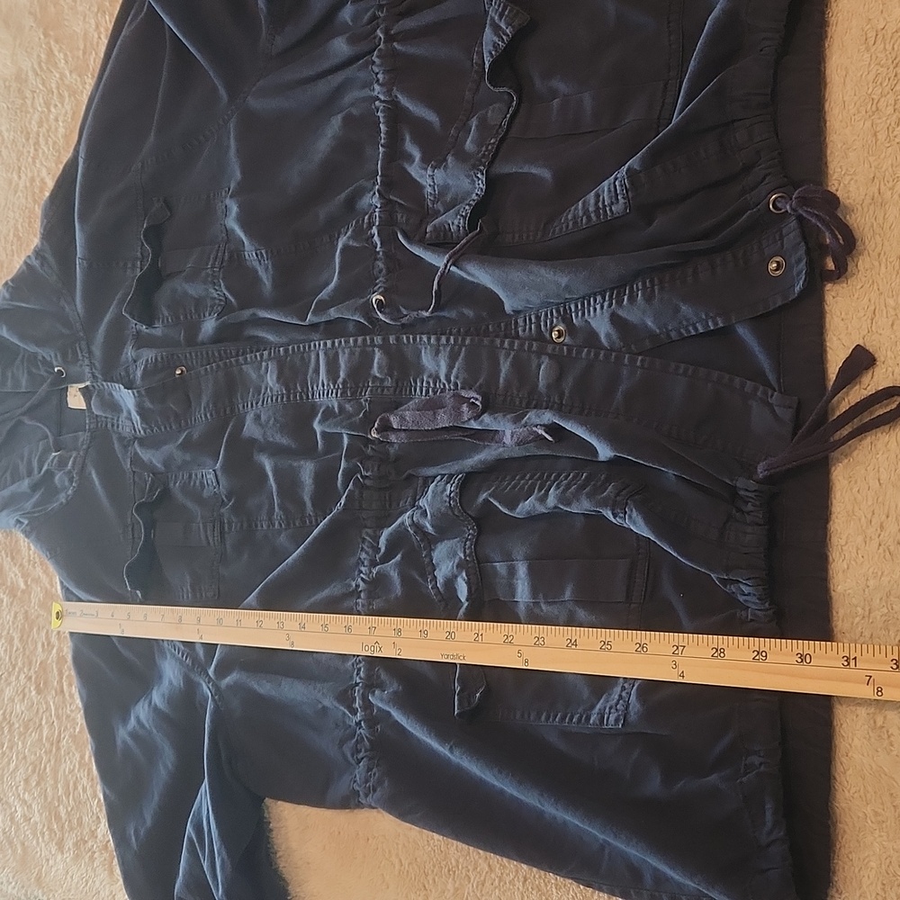 NWOT Torrid Sz 4 Navy Lightweight Shacket (Shirt Jacket) Layering Piece - Picture 8 of 10